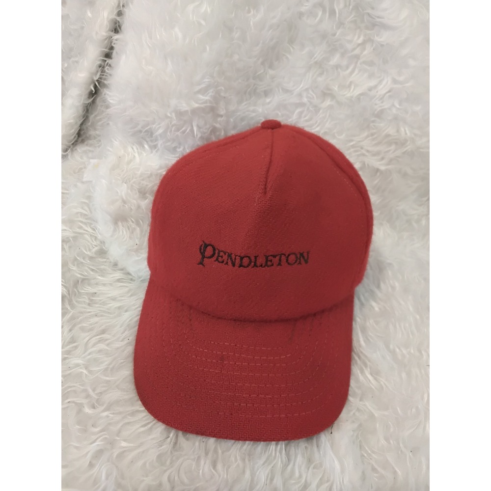 Pendleton Red Wool Baseball Cap Hat Embroidered Logo H203-891